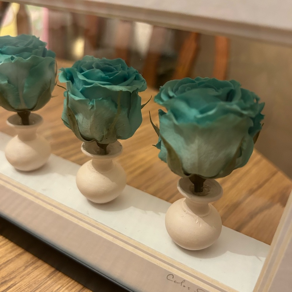 Dried Roses shadowbox - Picture 3 of 10
